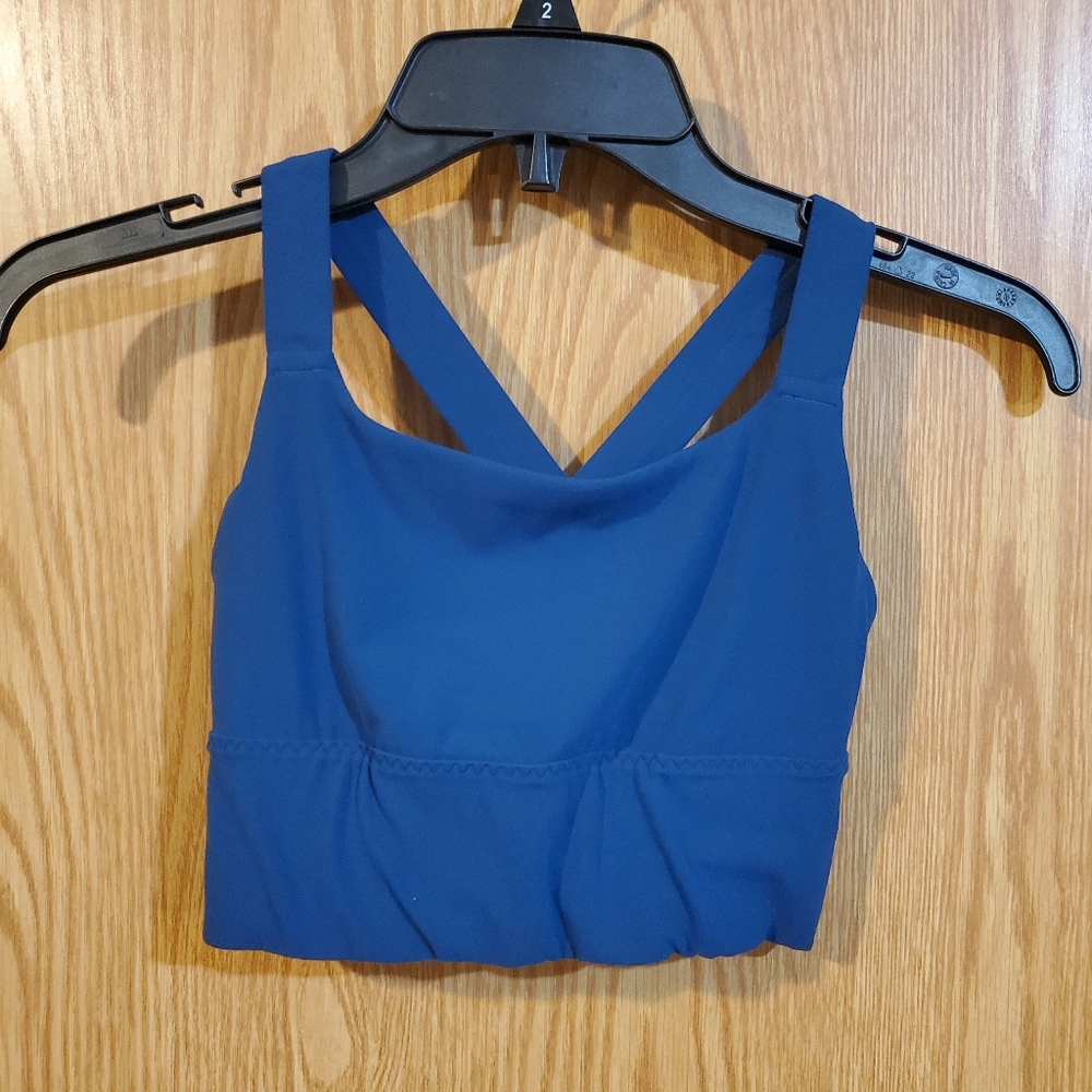 Athleta Royal Blue Strappy Sports Bra